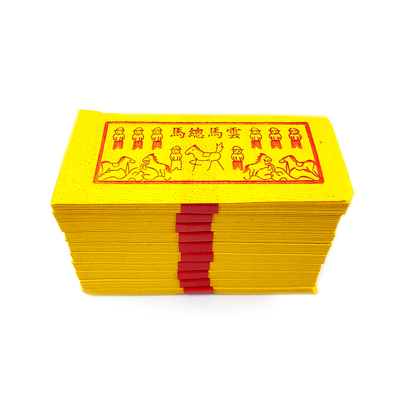 【祭祀金紙】黃厚壓花紙 雲馬總馬